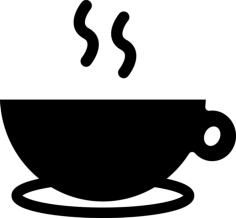 Hot Coffee Cup Silhouette Svg Vector, Free Vectors File